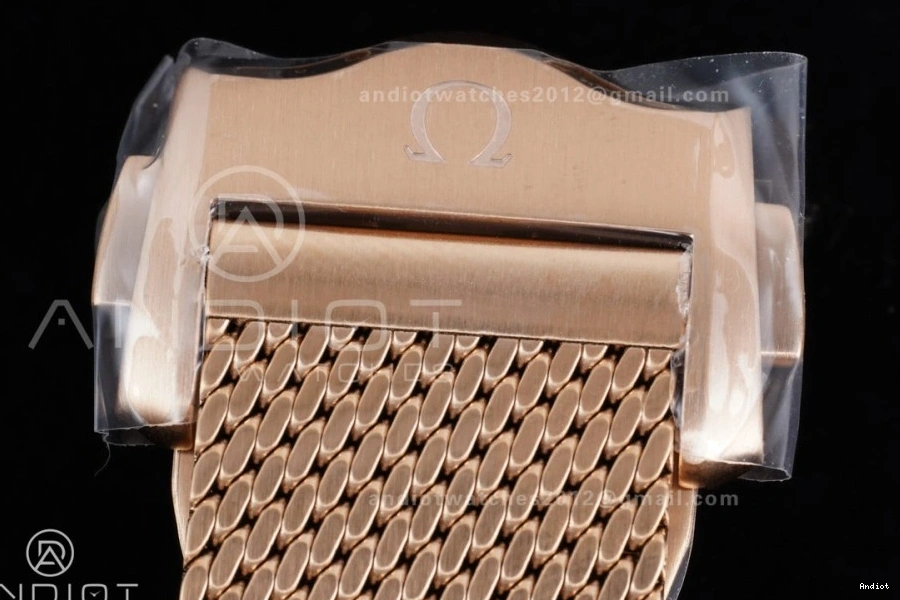 300M A8806 1:1 VSF on Diver Bracelet Gold Mesh Edition Seamaster Dial Best Rose Black 1224